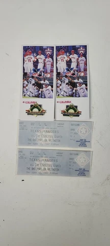 Texas Rangers and San Francisco Giants 1997 Collectable Pins and Tickets Cover