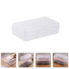 White Plastic Pencil Case Child Student Clear Stationery Storage