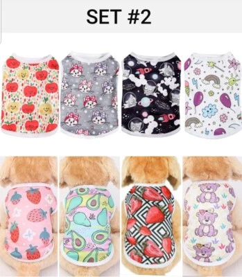 8 PCS  BUNDLE Dog Puppy Cat Kitten Pet Vest Clothes ONLY $4.25 EACH - Image 1 of 2