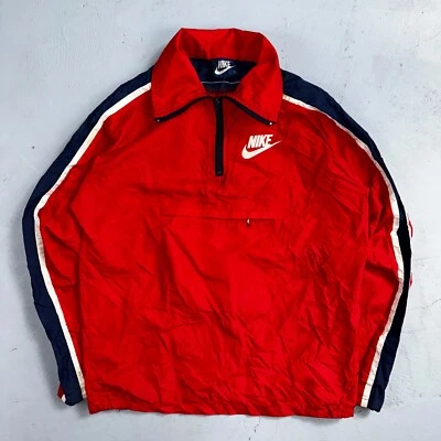 Nike 1980s Blue Tag Vintage Jacket Nylon 70s Windbreaker Running Front Youth XL - Image 1 of 4