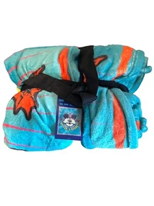 Disney Parks 2023 Mickey Mouse ‘Up For A Scare?’ Teal Throw Blanket 50”x60” NEW - Picture 1 of 5