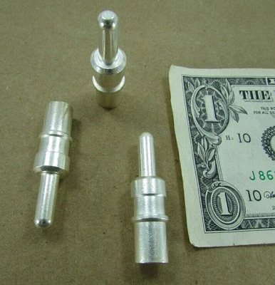 10 Large Unknown Tyco Amp Silver Plated Brass Electrical Connector Crimp Pins - Image 1 of 4