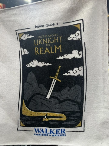VEGAS GOLDEN KNIGHTS GAME 3 UKNIGHT THE REALM TOWEL STANLEY CUP PLAYOFFS 4/27/23 Cover