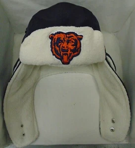 NFL Chicago Bears Men's Large New Era Cuffed Trapper Dog Hat with Straps - Picture 1 of 5