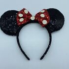 Red Polka Dot Mouse Ears Headband Disneyland Disneyworld Classic Red  HANDMADE