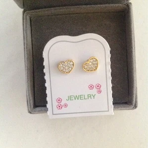Heart.. Brass.. Girl Earrings - Picture 1 of 2