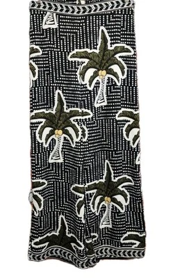 Pantalones Rachel Zoe Pierna Ancha Satén Seda Sensación Resort Ropa Nadar Cubrir Playa Grandes Foto 1 de 4