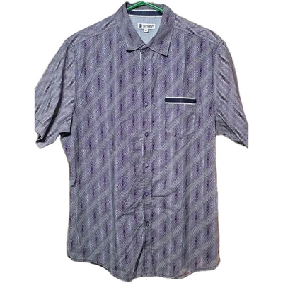 Mens Colorful Purple Button Up Shirt by Smash SIZE XL - Image 1 of 4