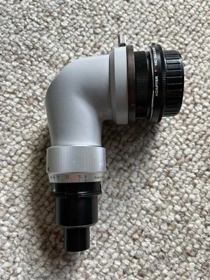 Tubo de ángulo de observación de microscopio Carl Zeiss con adaptador de cámara MD/MAXXUM -OPMI Foto 1 de 3
