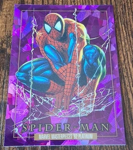 Spider-Man 2024 Marvel Masterpieces'92 Platinum #87 Purple Crystals - Picture 1 of 6