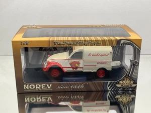 NOREV 181505 CITROEN 2CV VAN LA VACHE QUI RIT BONBEL -WHITE 1:18- POOR IN BOX - Picture 1 of 11