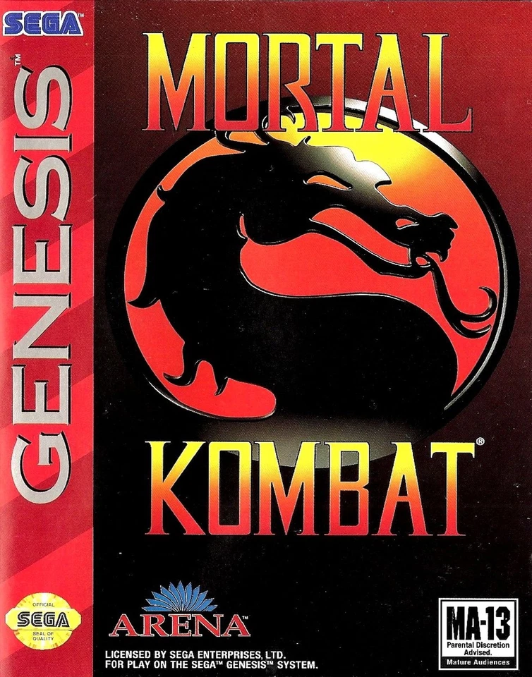"Póster de Mortal Kombat Sega publicidad impresión de anuncio arte de pared 11x14""" Foto 1 de 1