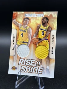 2024-25 Hoops Dalton Knecht Bronny James Rise 'n Shine RC #RSD-DBL Lakers - Picture 1 of 2