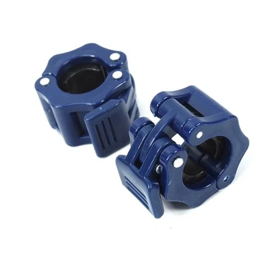 Spinlock Collars – Pair of Barbell/Dumbbell Clips 25mm (1") standard bars Blue,b - Image 1 of 4