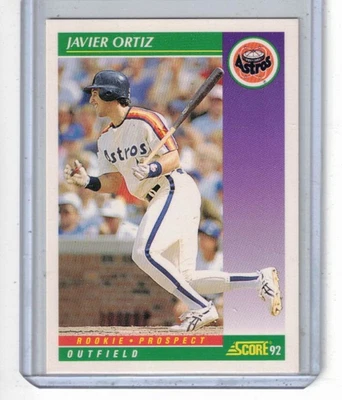 1992 Score #403 Javier Ortiz - Astros - ROOKIE - Image 1 of 2