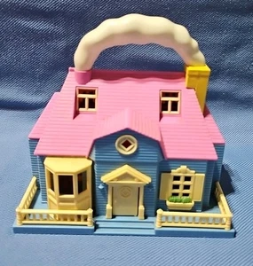 1989 Vintage Blue Box Toys Polly Pocket Three Houses With Miscellaneous Parts - Picture 1 of 10