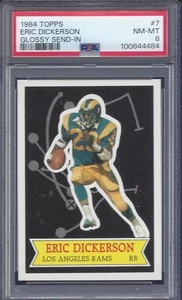 1984 TOPPS FOOTBALL GLOSSY #7 ERIC DICKERSON ROOKIE PSA 8 NM-MT (A) - Picture 1 of 2