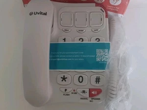 Big Button Phone for Seniors - Simple Basic Telephone for Elderly, White Telepho - Photo 1/9