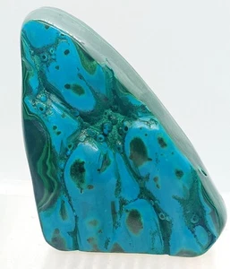 Piedra pulida muestra cristal de crisocola natural y malaquita de alta calidad - Imagen 1 de 10