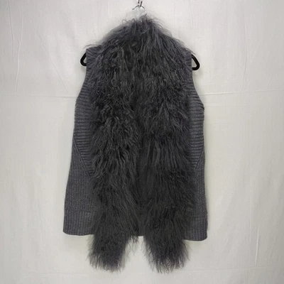 Chaleco Cordero Tibetano 100% Lana Merino M Sin Mangas Cárdigan Plumero Piel Grueso Boho Foto 1 de 4