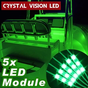 Crystal Vision Premium LED 5PCS Kit For Boat Marine Deck Interior Light (Green) - Foto 1 di 7