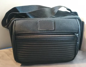 Soft Camera Bag - Padded - Black Canvas -Shoulder Strap compartments 26cm 16cm - Picture 1 of 10