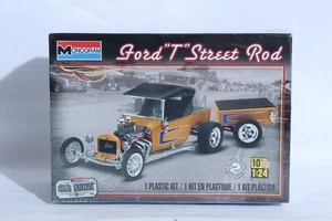 Monogram Ford Model T Custom Street Rod mit Anhänger 1/24 Bausatz 85-4336 Neu Sealed - Bild 1 von 4