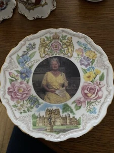 Peter Jones China Queen Mother's 90th Birthday Favourite Flowers Plate Ltd Ed - Picture 1 of 6