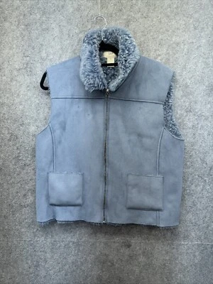 Chaleco Lisa International imitación gamuza y piel sintética bebé azul vendido para mujer talla M Foto 1 de 4