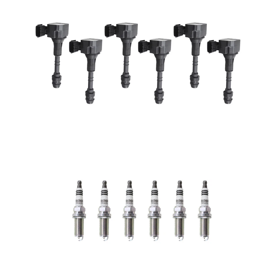 Kit de 6 bujías de iridio Hitachi bobina de encendido 6 NGK para Frontier I35 Xterra V6 Foto 1 de 1