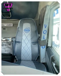 DUTCH STYLE TRUCK CURTAINS DOUBLE LINED GREY VOLVO FH4 / FH5 - Picture 1 of 10