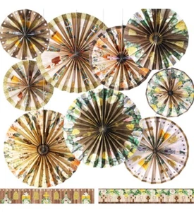Abanicos de Papel Primera Comunión Decoraciones, Pack de 9 Tamaños Varios - Imagen 1 de 1