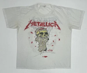 Vintage Metallica Landmine Left Me With Life In Hell Pushead Music Tee 22x25 M/L - Picture 1 of 21