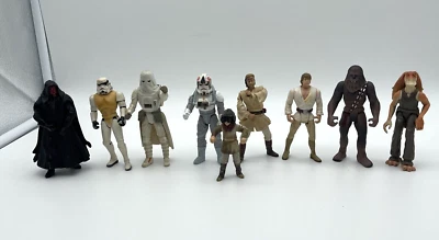 Star Wars 1995-2001 Kenner / Hasbro Action Figure Lot of 9 Jar Jar Anakin Chewie - Image 1 of 4