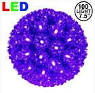 DEL 100 Light Ball Intérieur Extérieur Fête Éclairage Violet 7,5"