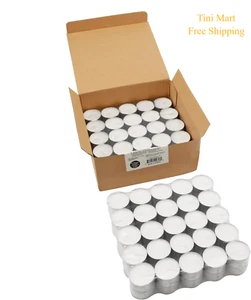 Stonebriar 100er Pack unparfümierte 8 Stunden verlängerte Brenndauer Teelichtkerzen, weiß - Bild 1 von 11