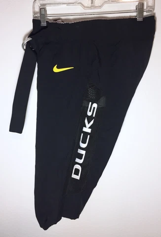 Nike NCAA Team Issue University Oregon Ducks Football Pants Sz 34 Black 3M Field Cover
