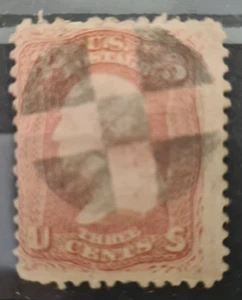 USA 1867 Washington 3c rose used VF-XF - Picture 1 of 2