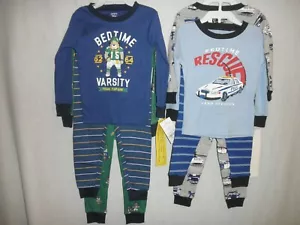 NWT Boy Carter's 4-Piece Cotton Long Sleeve Pajama Set assorted sizes - Picture 1 of 3