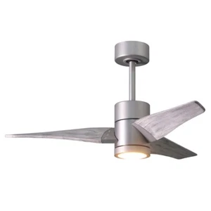 Matthews Fan Super Janet 3-Bld 42" Paddle Fan, Frost/Nickel/Barn - SJ-BN-BW-42 - Picture 1 of 1