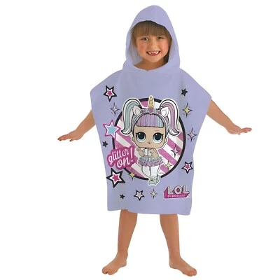 Official LOL Surprise! Unicorn Character 100% Cotton Hooded Towel Poncho - Image 1 of 2