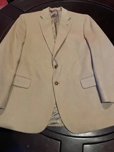 Tom James Cashmere Tan Camel Sport Coat Blazer Jacket 44R - Picture 1 of 6