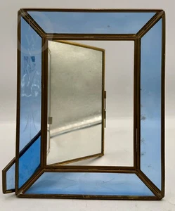 Stain Glass Mirror*7" x 5.5" Opens Like A Picture Frame*24297D S220 - Picture 1 of 7