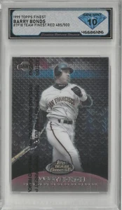 1999 Topps Finest BARRY BONDS #TF18 Team Finest Red /500 💎 DSG 10 Gem Mint - Picture 1 of 2