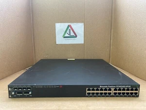 Brocade FastIron FCX624S-HPOE with ES4625M-FLF-08 XFP Module & 2x PSU (Inc VAT) - Picture 1 of 6