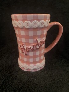 Grand Ole Opry/Howdee! Minnie Pearl Pink Plaid Coffee Cup - Picture 1 of 5