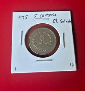 Moneda de 5 centavos de El Salvador 1975 - ¡Bonita moneda del mundo!!! - Imagen 1 de 2