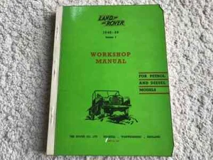 Land Rover Series 1 Workshop Manual 1948-58 2nd Edition 1971 Genuine Original - Picture 1 of 12