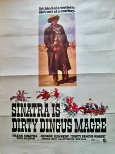 PÓSTER ORIGINAL VINTAGE 1971 30X40 PULGADAS - FRANK SINATRA - "DINGUS MAGEE SUCIO" - Imagen 1 de 1