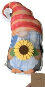 "Almohada de gnomo con girasol de Thro lindo gnomo hinchado 16"" de alto X 7"" con etiquetas" - Imagen 1 de 3